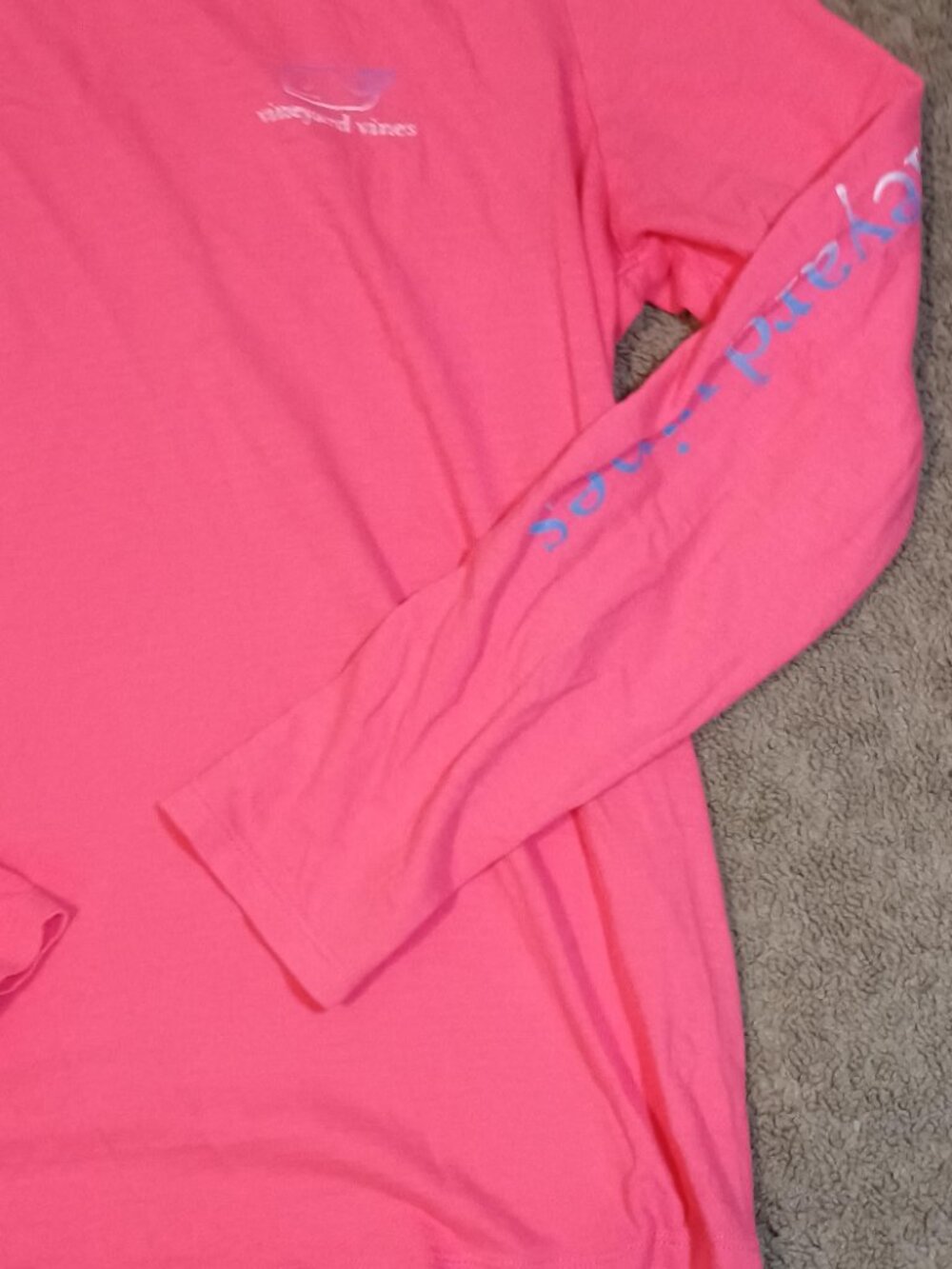 Vineyard Vines/Long Sleeve Shirt/Womens Large/Coral Pink/Preppy Coastal Grandma - Picture 8 of 9